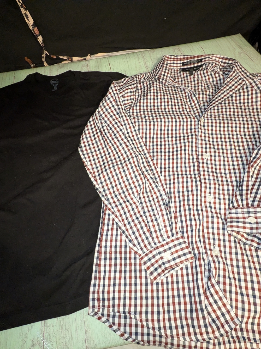 Andrew Fezza Men's Red & Blue Checked Button-Down Shirt